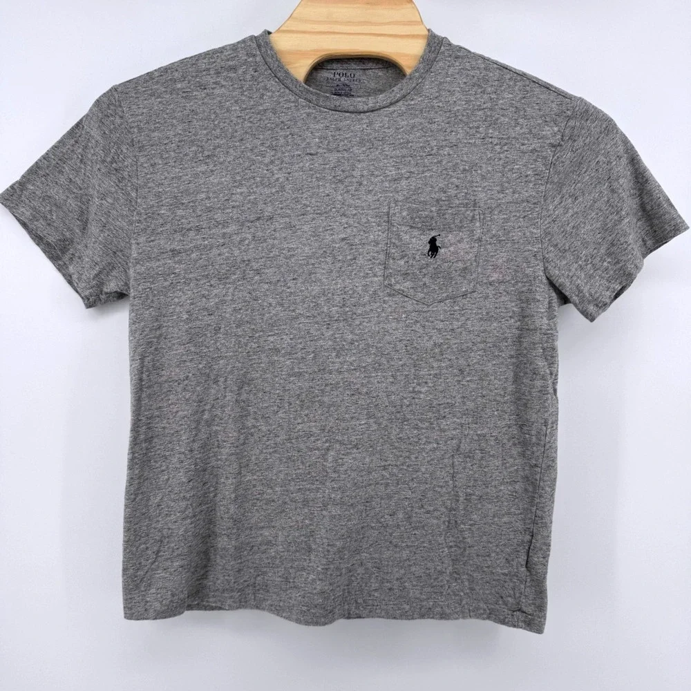 Polo Ralph Lauren Pocket T-Shirt Mens Medium Grey‎ Classic Fit Short Sleeve Tee